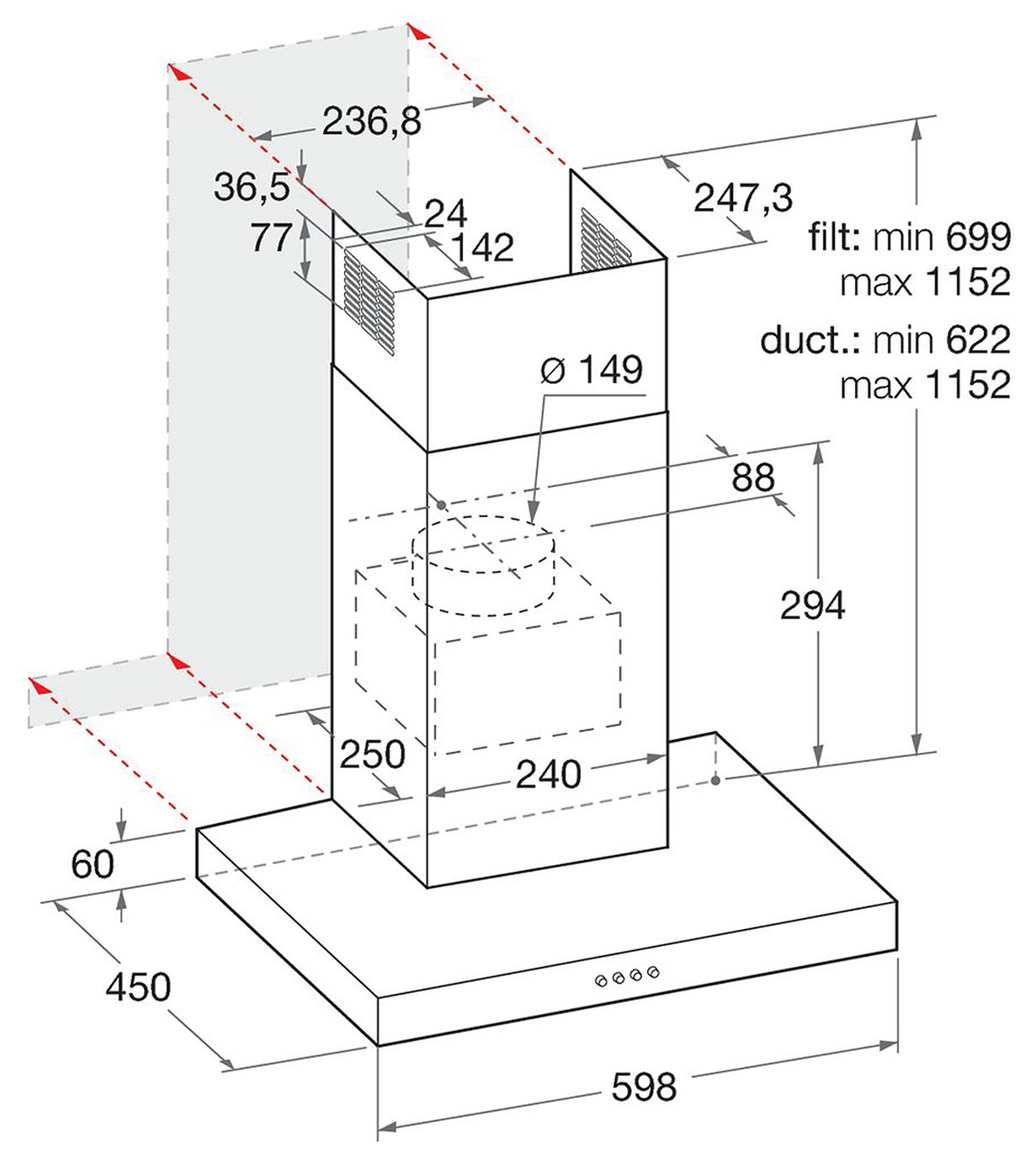 Hotpoint PHBS67FLLIX 60cm Cooker Hood Reviews
