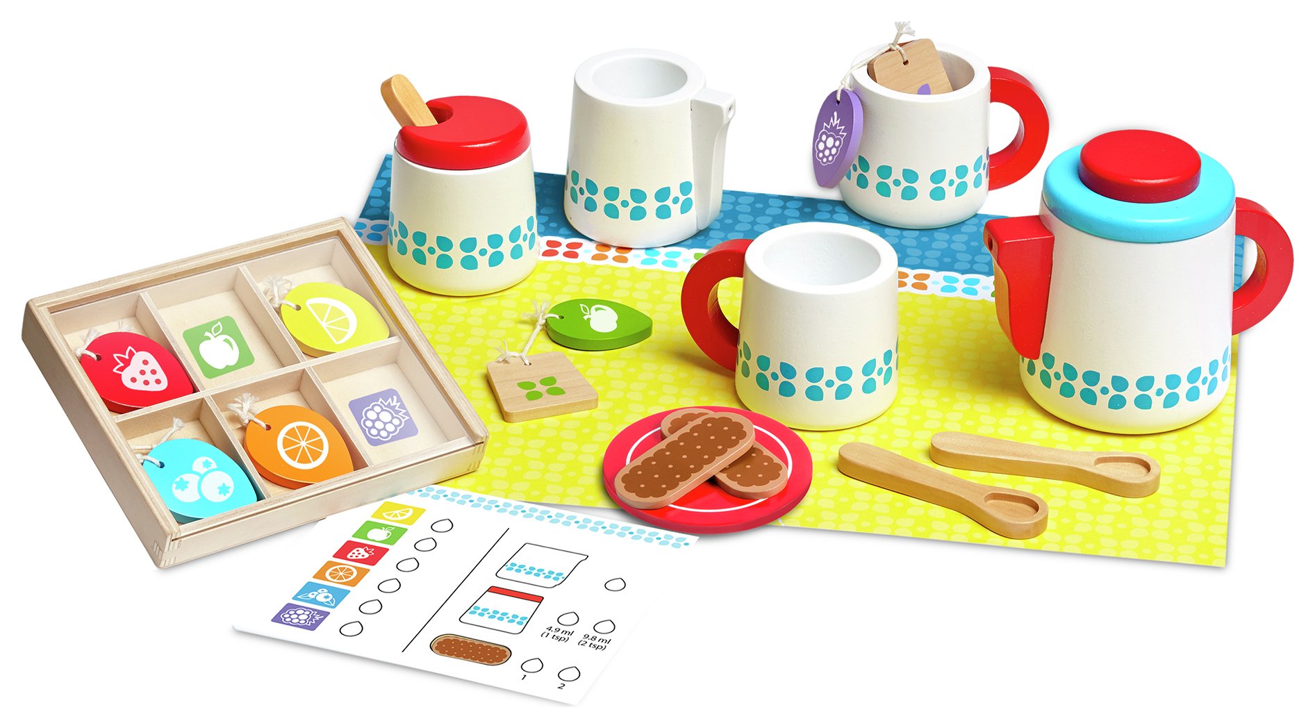 Melissa & doug Wooden Steep & Serve Tea Set