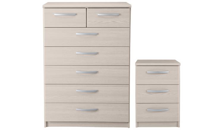 Buy Argos Home Hallingford Bedside 5 2drw Set Light Oak Effect Bedroom Furniture Sets Argos