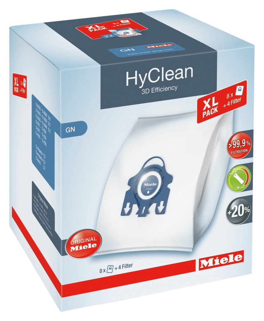 Miele GN Hyclean 3D Efficiency Dust Bags - Pack of 8