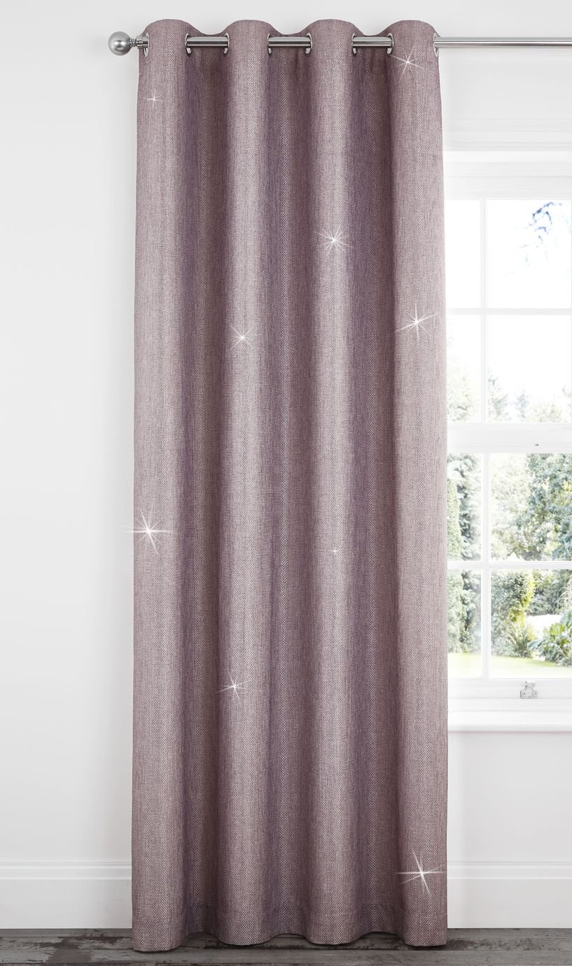 Catherine Lansfield Glamour Eyelet Curtains 168x229- Heather Review