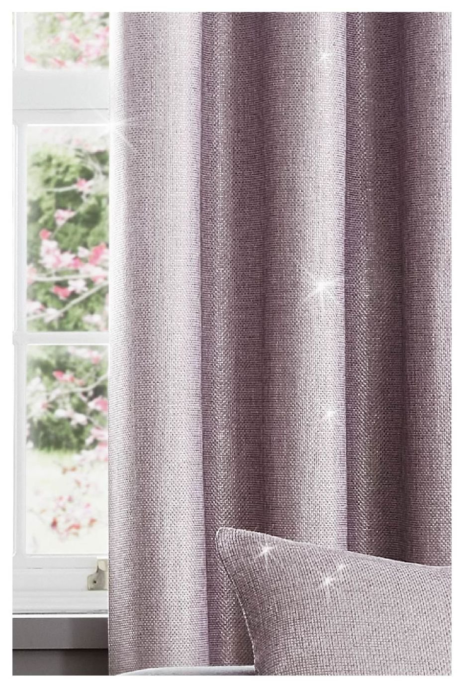 Catherine Lansfield Glamour Eyelet Curtains 168x229- Heather Review