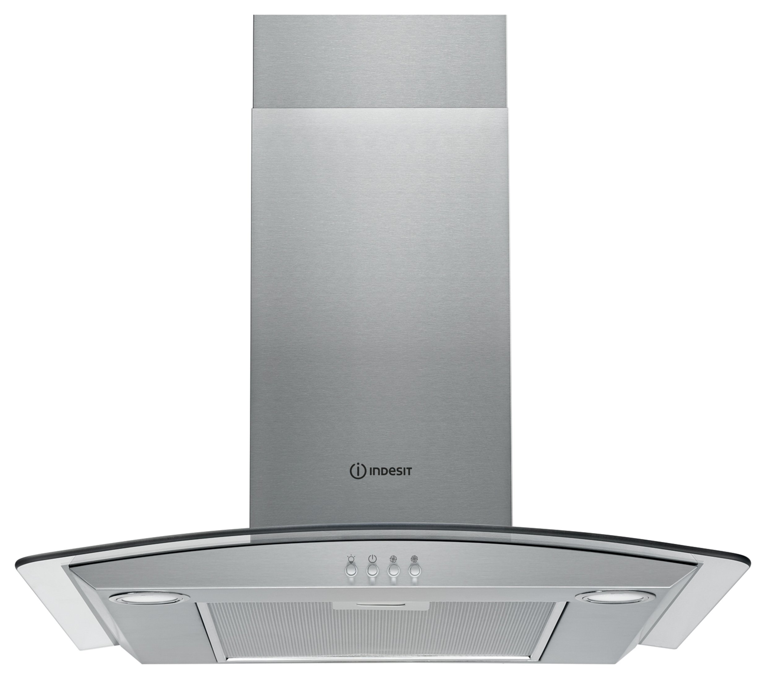 Indesit IHGC 6.4 AM x 60cm Curved Glass Hood