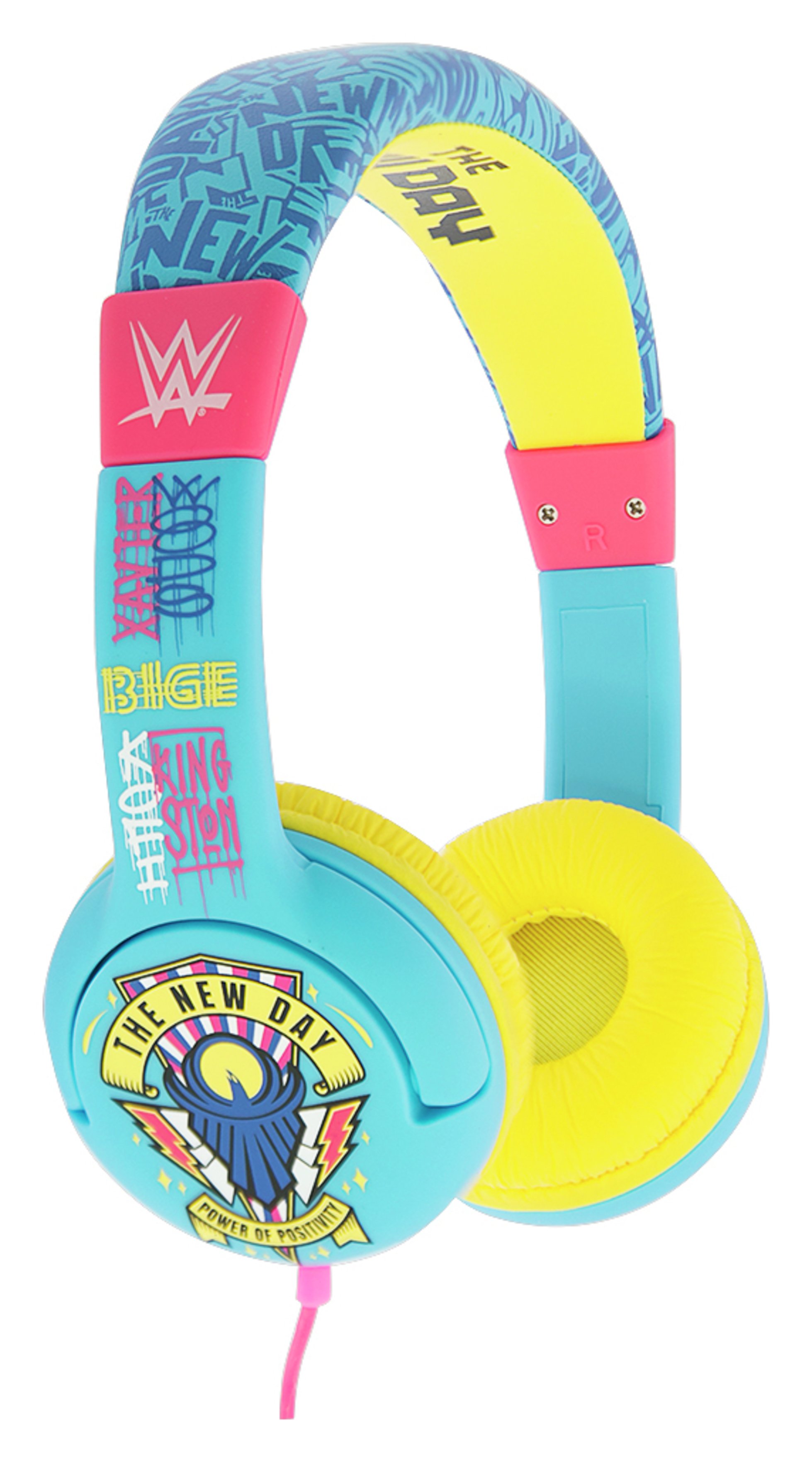 WWE Kids On-Ear Headphones - Yellow / Blue