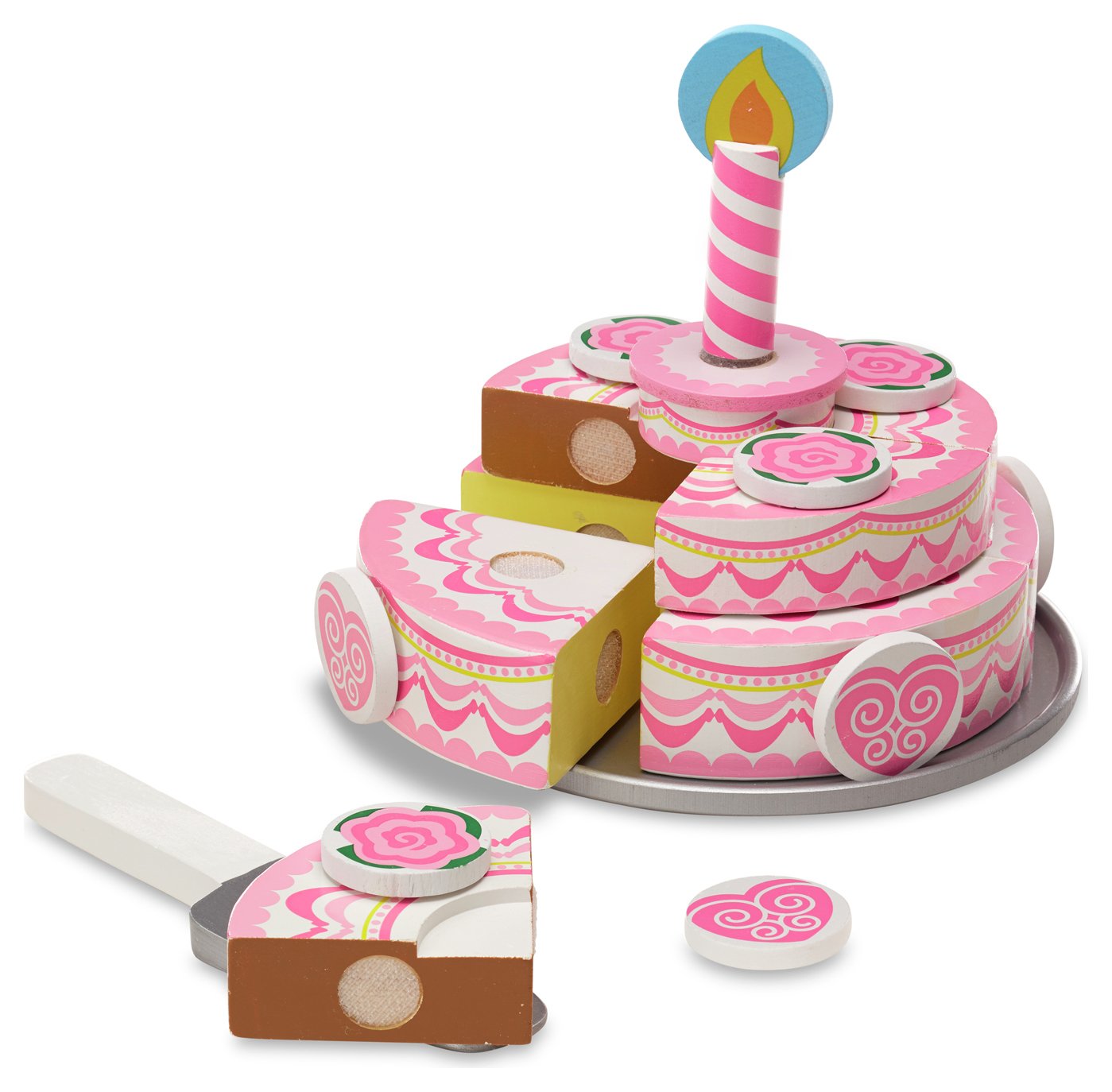 Melissa & doug Wooden Triple Layer Part Cake Set