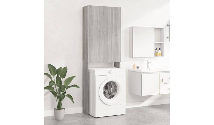 Walplus Washing Machine Cabinet Sonoma - Grey Sonoma - 64 x 25.5 x 190 cm