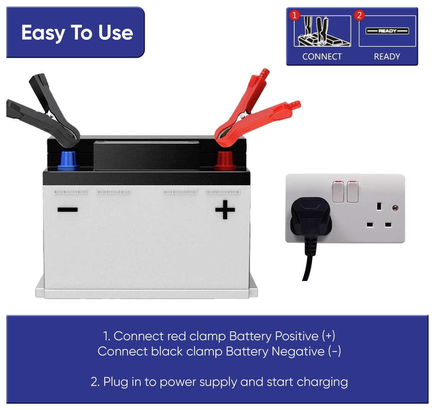 streetwize 12v car trickle battery charger