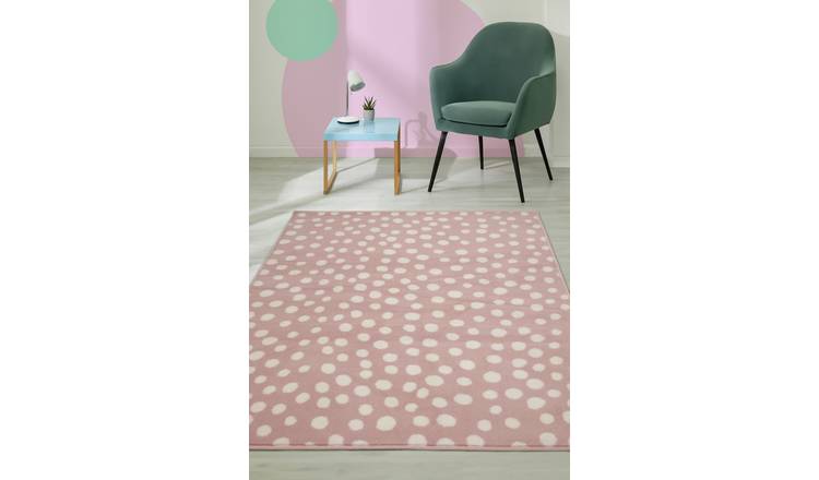 Homemaker Spot Pink Cut Pile Rug - 230x160cm