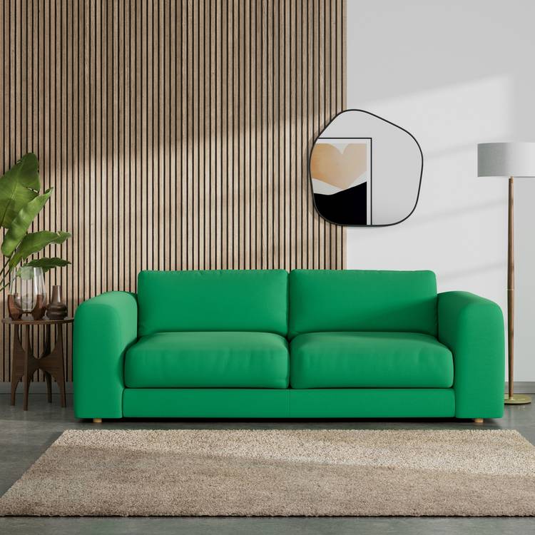 Habitat Ayr Fabric 4 Seater Sofa - Emerald Green  0