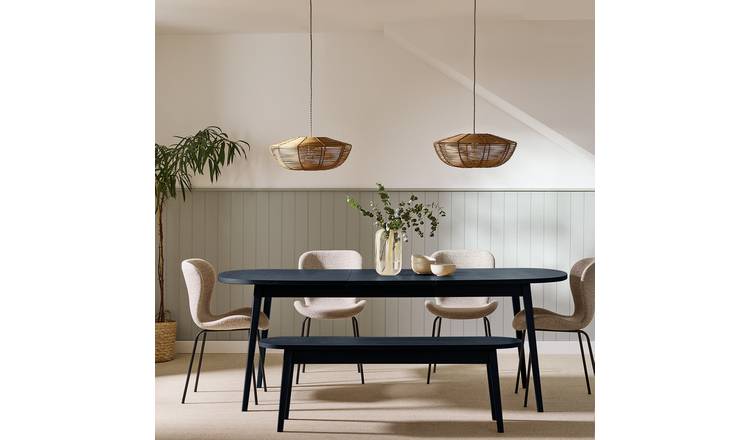 Habitat Etta Extending 6 - 8 Seater Dining Table - Black