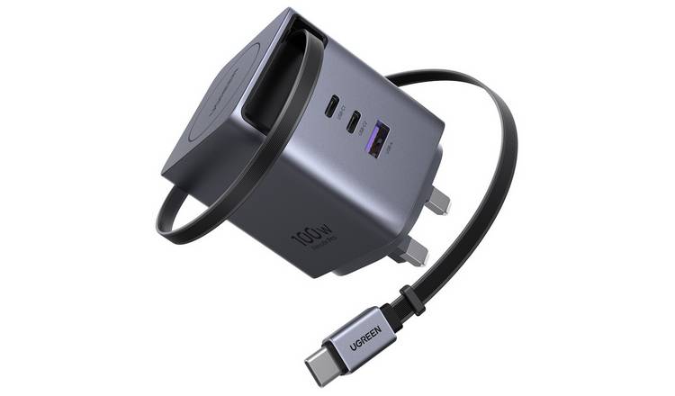 UGREEN Nexode Pro 100W Charger with USB-C Retractable Cable