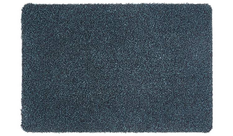 My Mats Washable Indigo Cotton Short Pile Doormat - 75x50cm