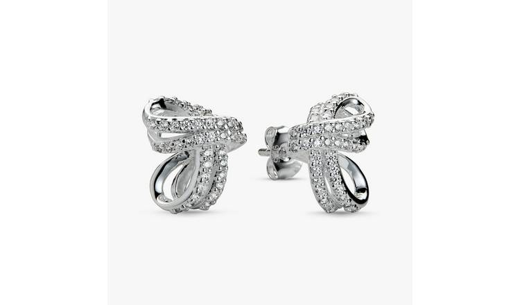 Revere Sterling Silver Double Knot Stud Earrings