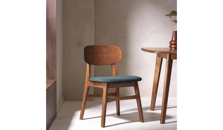 Habitat x Scion Esala Fabric Dining Chair - Walnut