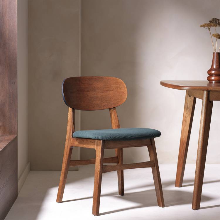 Habitat x Scion Esala Fabric Dining Chair - Walnut 0