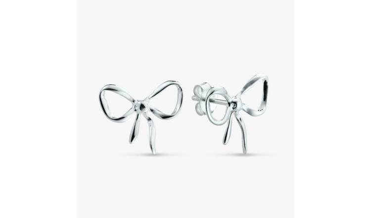 Revere Sterling Silver Knotted Bow Stud Earrings