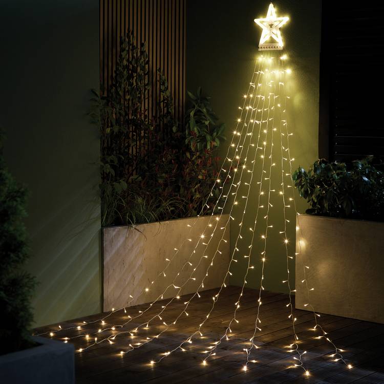 Habitat Warm White LED Light Star Waterfall Decoration 0