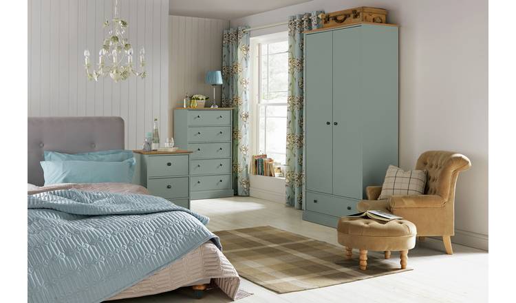 Argos Home Kensington 2 Door 1 Drawer Wardrobe - Sage Green