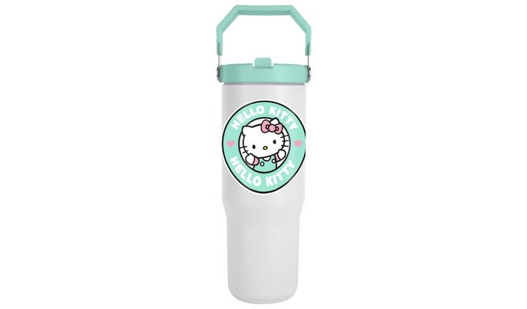 Hello Kitty Green and White Stainless Steel Soda Cup - 850ml