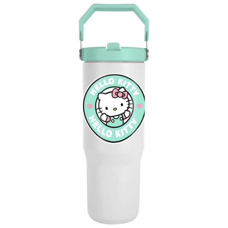 Hello Kitty Green and White Stainless Steel Soda Cup - 850ml 0