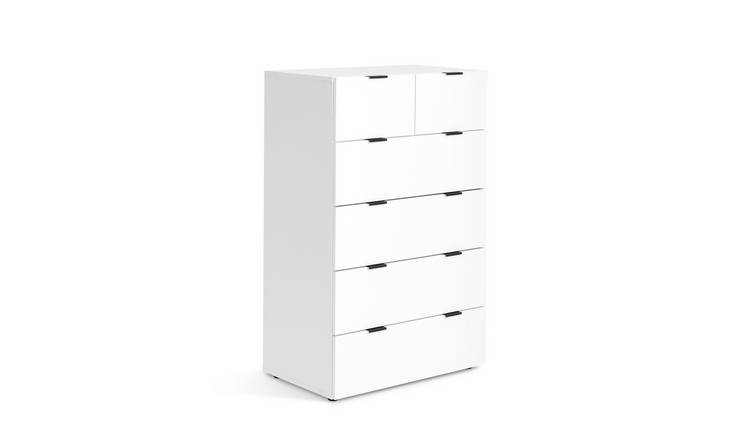 Habitat Zeke 6 Drawer Tallboy - White