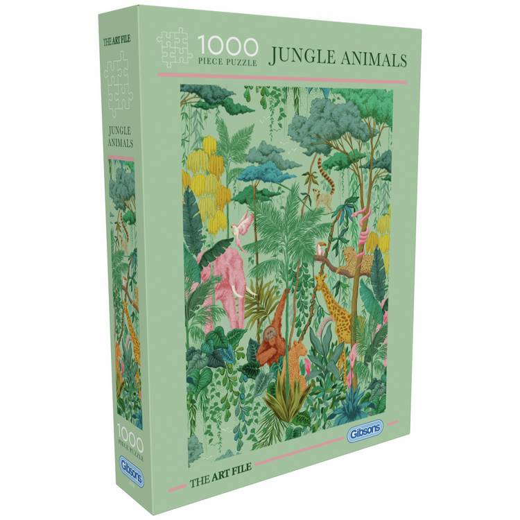 Gibsons The Art File Jungle Animals 1000 Piece Jigsaw Puzzle 0