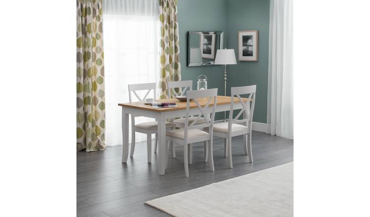 Julian Bowen Davenport 4 Seater Dining Table - Grey & Oak 