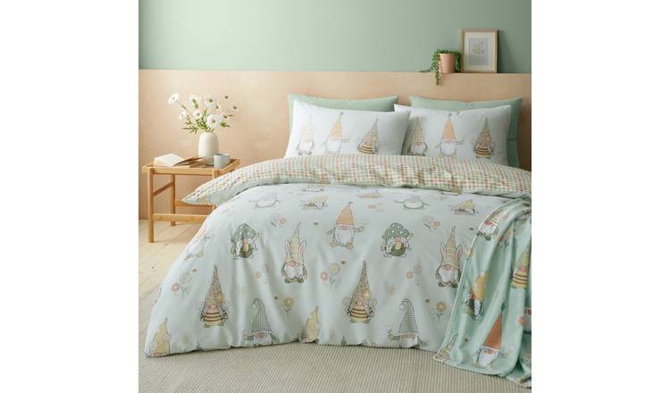 Catherine Lansfield Spring Gonks Mint Bedding Set- King size