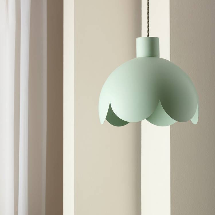 Habitat Sage Scallop Metal Easy Fit Lampshade - 30cm 0