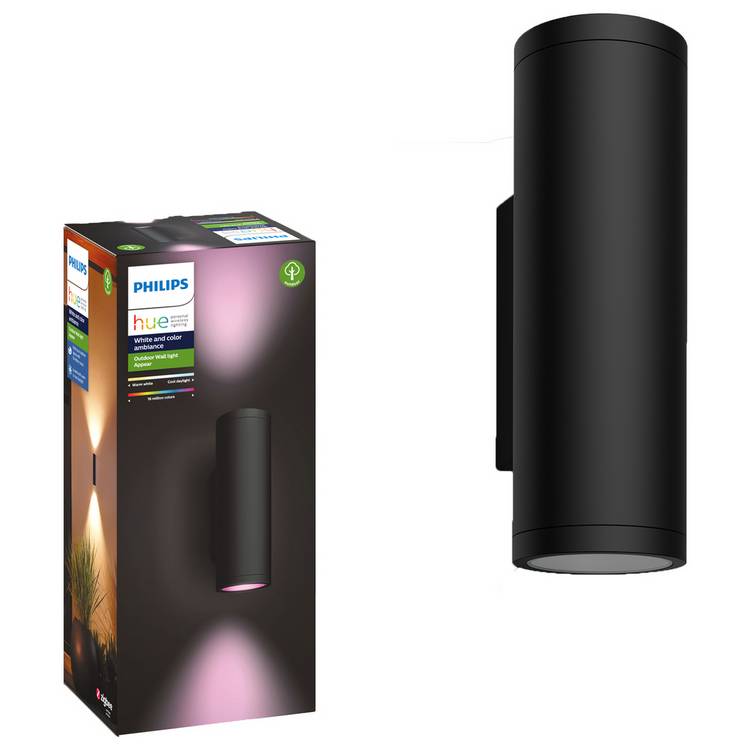 Philips Hue Appear Outdoor Wall Light - Black 0