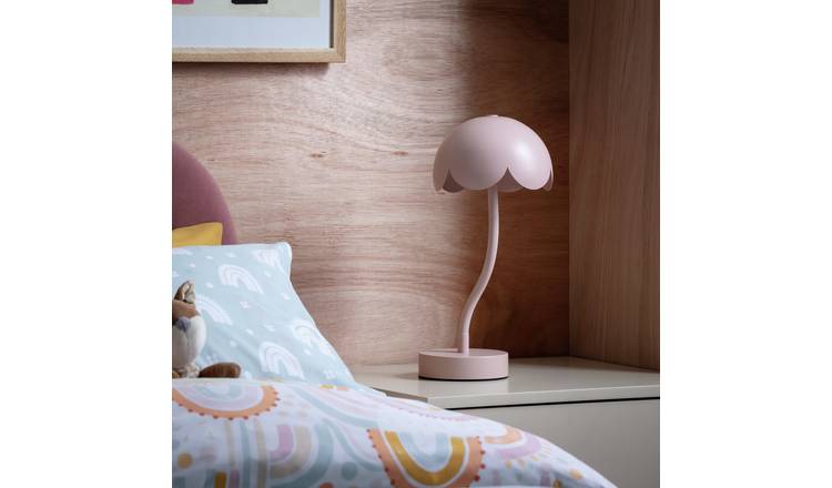 Habitat Rechargeable Scallop Metal LED Table Lamp - Pink