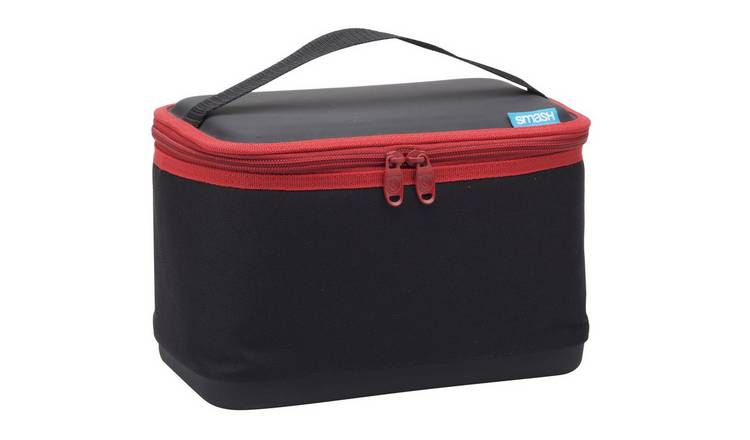 Black & Red Hard Case Lunch Bag