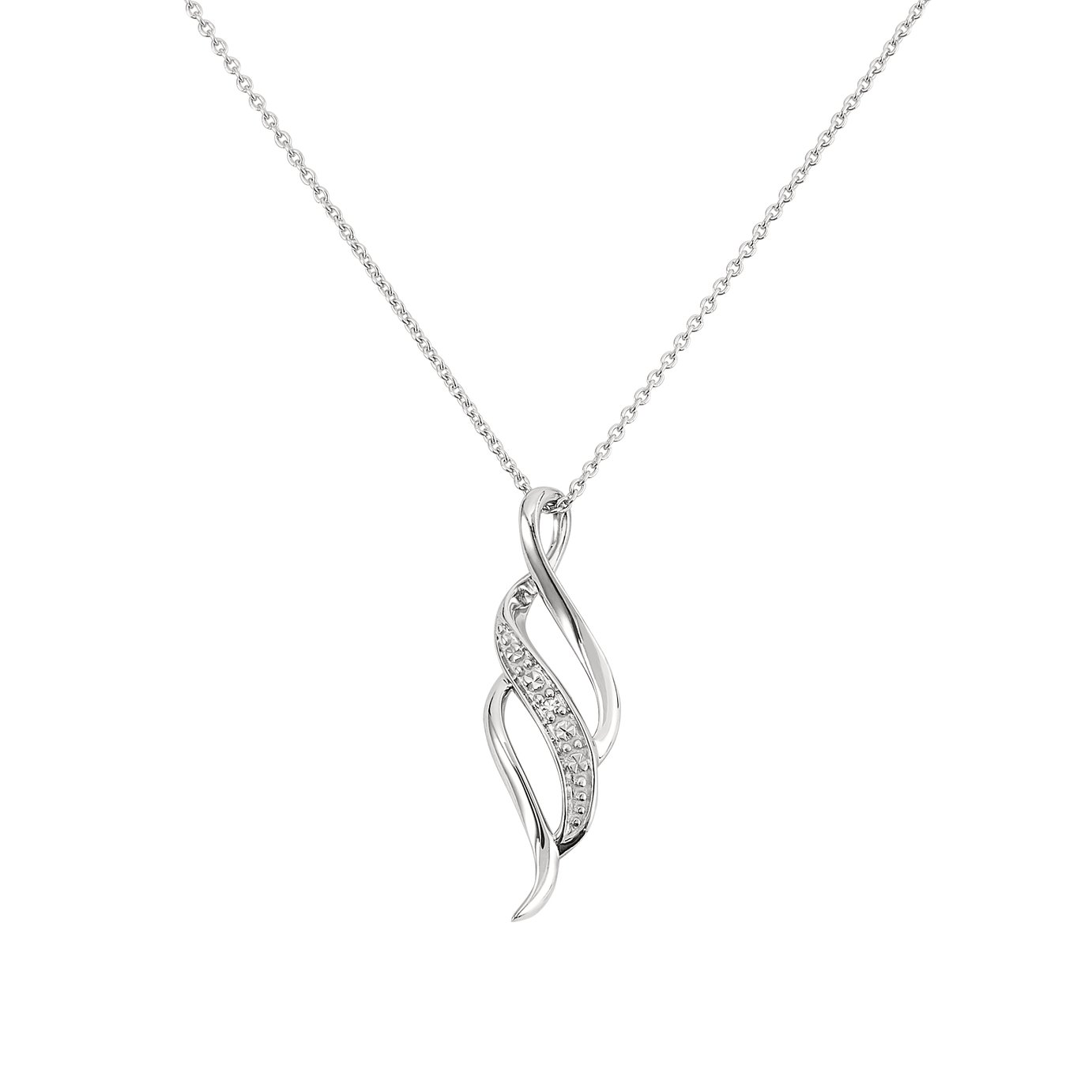 Revere 9ct White Gold Diamond Flame Pendant Necklace Review