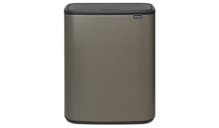 Brabantia Bo 2x30 Litre Touch Top Bin - Dark Grey