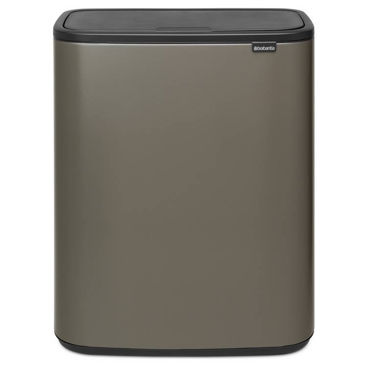 Brabantia Bo 2x30 Litre Touch Top Bin - Dark Grey 0