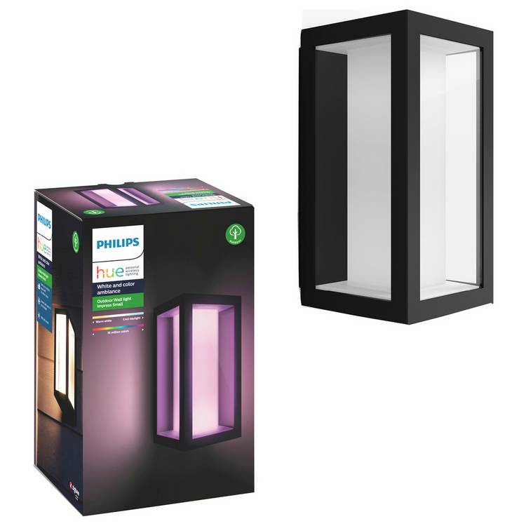 Philips Hue Impress Small Outdoor Wall Light - Black 0