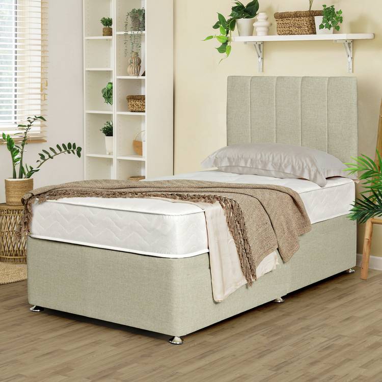 Argos Home Carlton Single Divan Bed - Natural 0