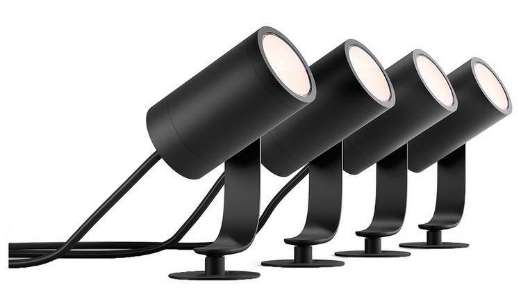 Philips Hue Lily Smart LED Outdoor Spotlight - Pack of 4