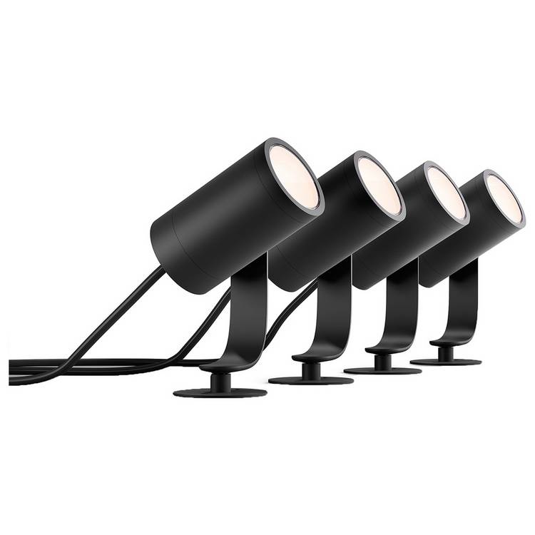 Philips Hue Lily Smart LED Outdoor Spotlight - Pack of 4 0