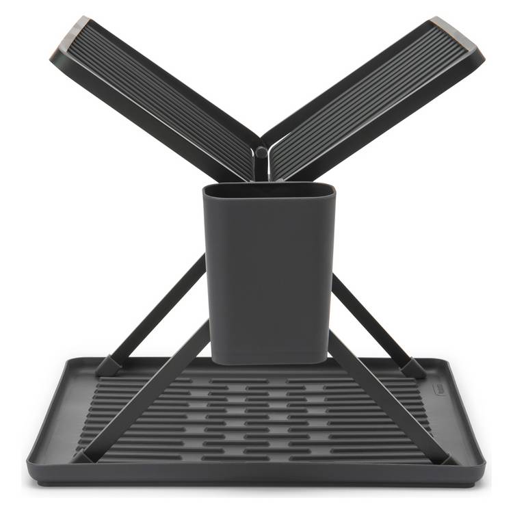 Brabantia Sink Side Foldable Plastic Dish Rack - Dark Grey 0