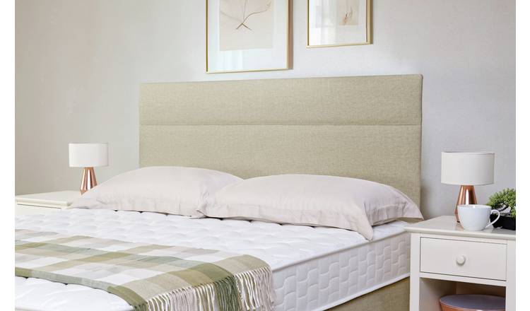 Argos Home Winslow Fabric Kingsize Headboard - Natural