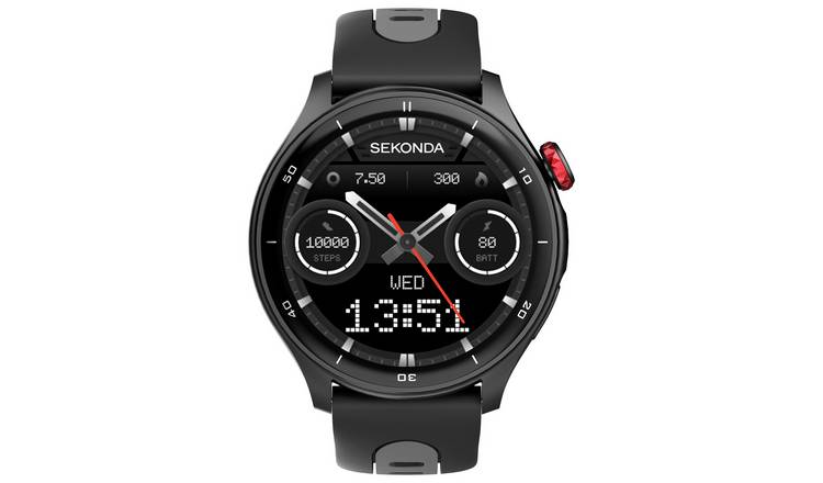 Sekonda Active Pro Black Silicone Strap Smart Watch