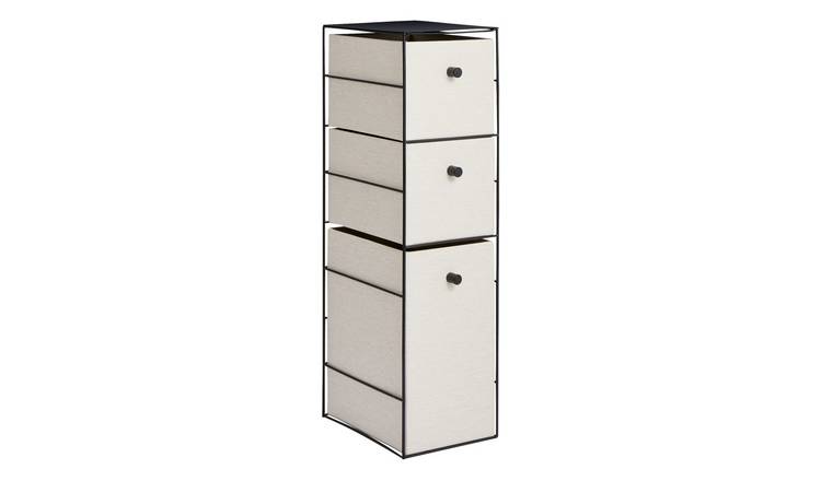 Argos Home 3 Drawer Linen Storage Tower - Cream