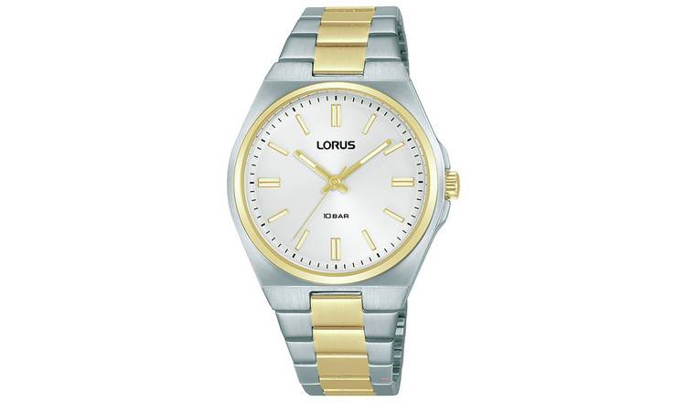 Lorus Stainless Steel Two Tone Silver Dial Bracelet Watch