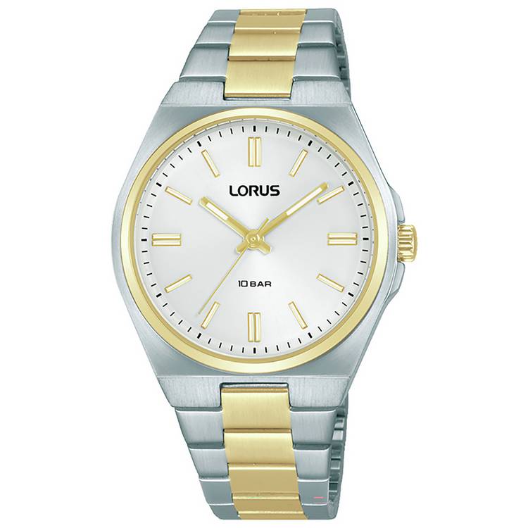 Lorus Stainless Steel Two Tone Silver Dial Bracelet Watch 0