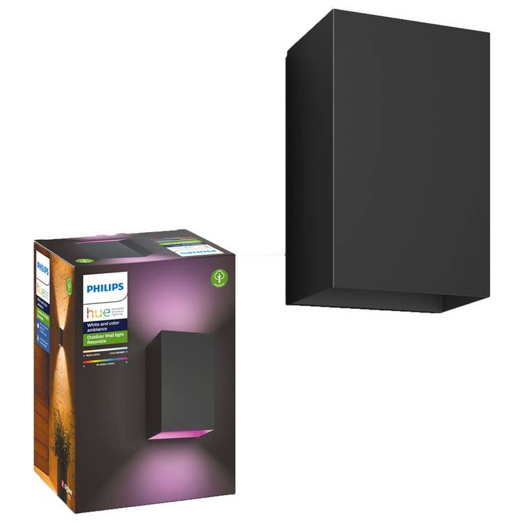Philips Hue Resonate Outdoor Wall Light - Black 0
