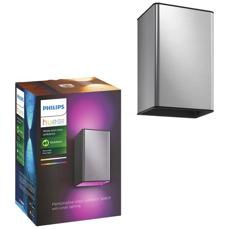 Philips Hue Resonate Outdoor Wall Light - Silver 0