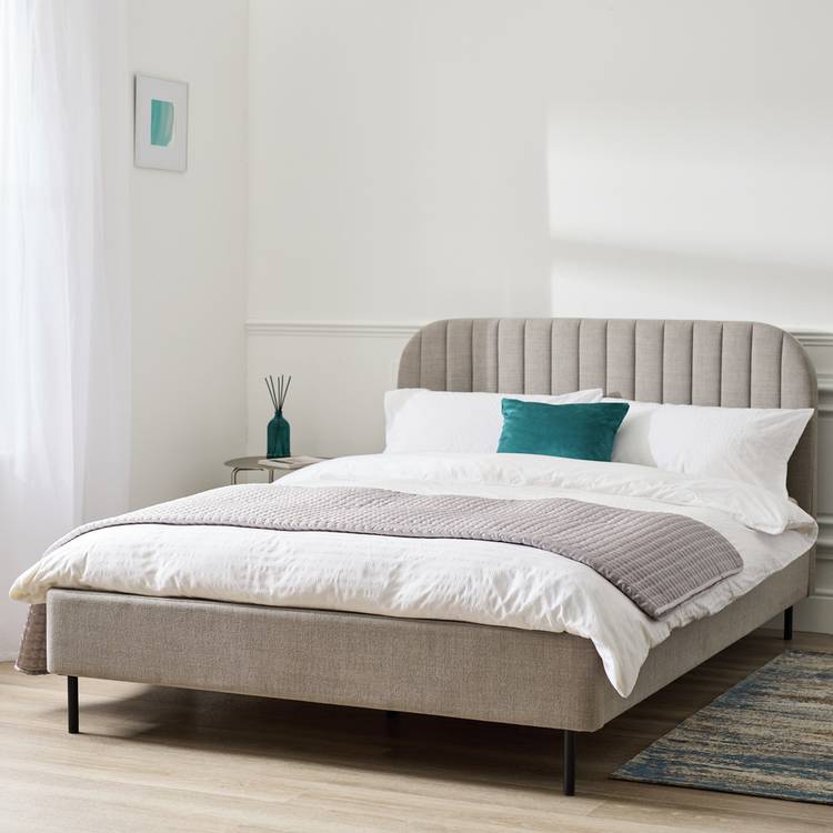 Argos Home Fulford Double Fabric Bed Frame - Grey 0