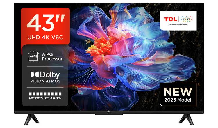 TCL 43 Inch 43V6C-UK Smart 4K UHD HDR LED TV