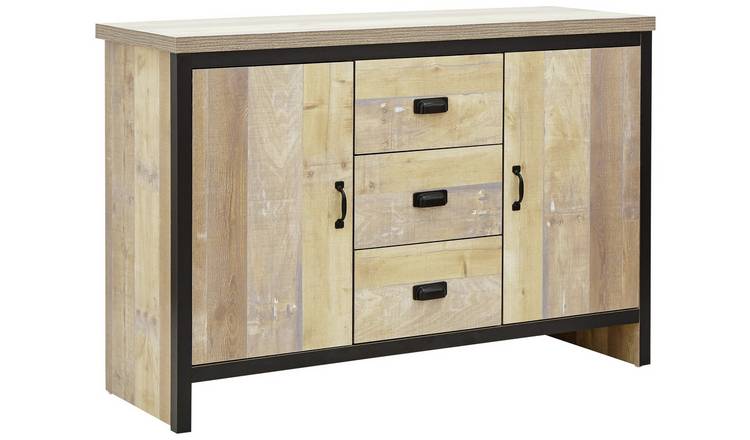 GFW Boston 2 Door 3 Drawer Sideboard - Oak